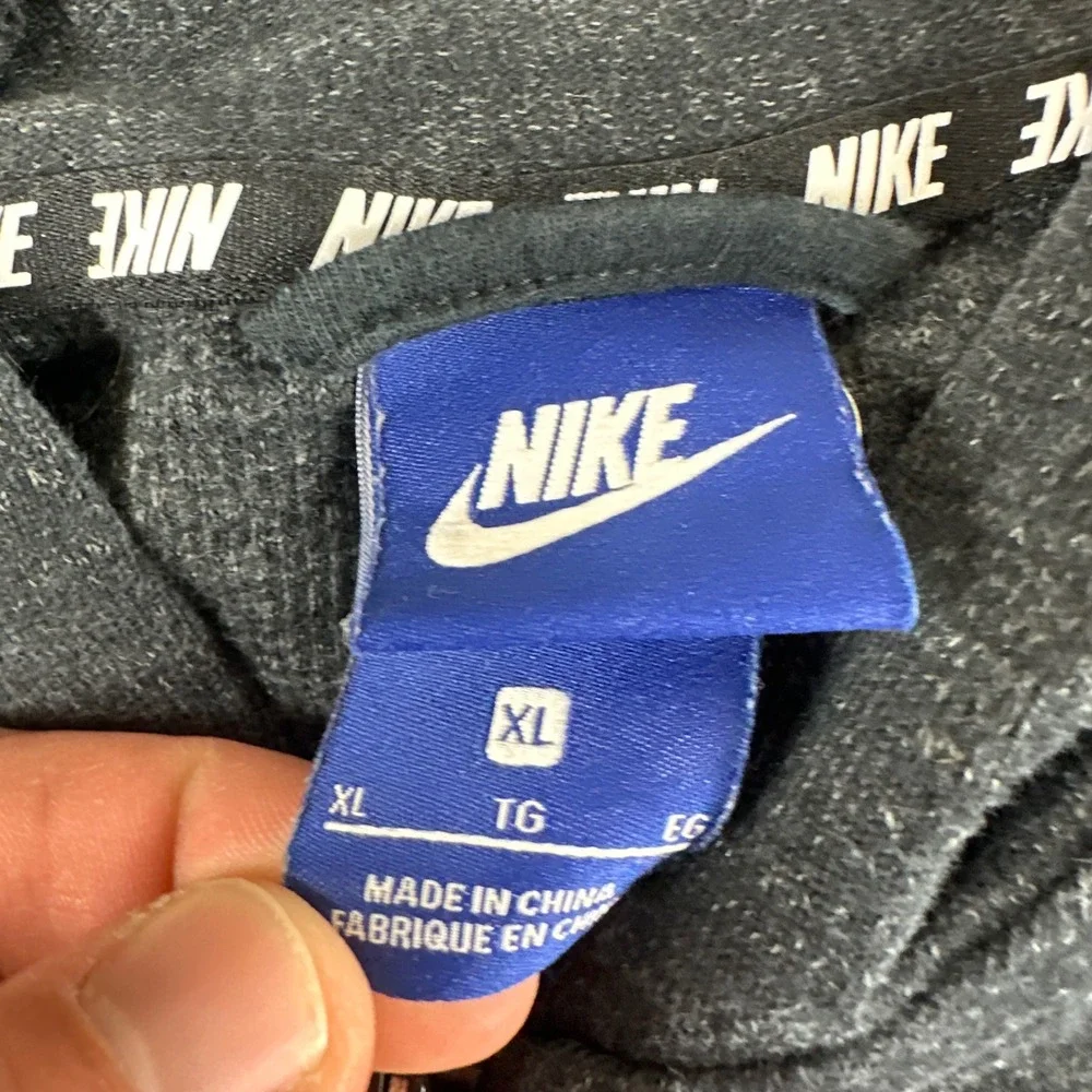 Nike‎ Youth XL Full Zip Hoodie Therma Fit Charcoal Black